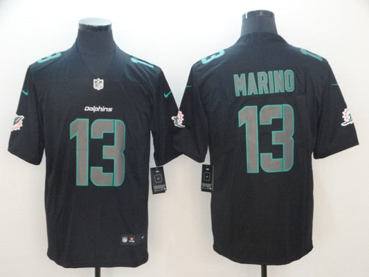 Men's Miami Dolphins Dan Marino #13 Black Player Game Jersey