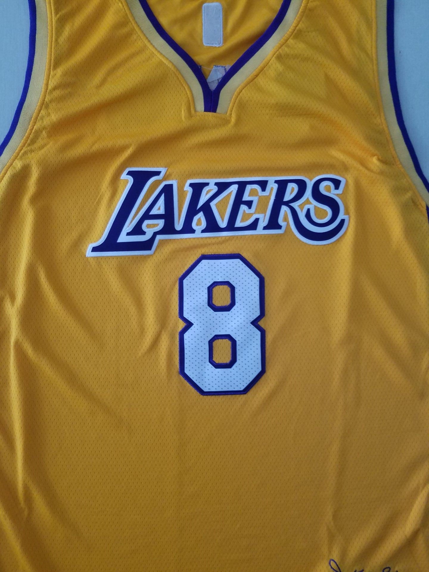 Men's Los Angeles Lakers Kobe Bryant Yellow #8 Swingman Player Jersey