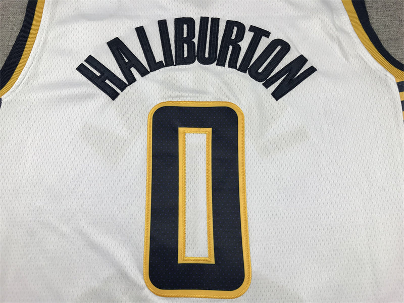 Men's Indiana Pacers Tyrese Haliburton #0 White Swingman Jersey - Association Edition