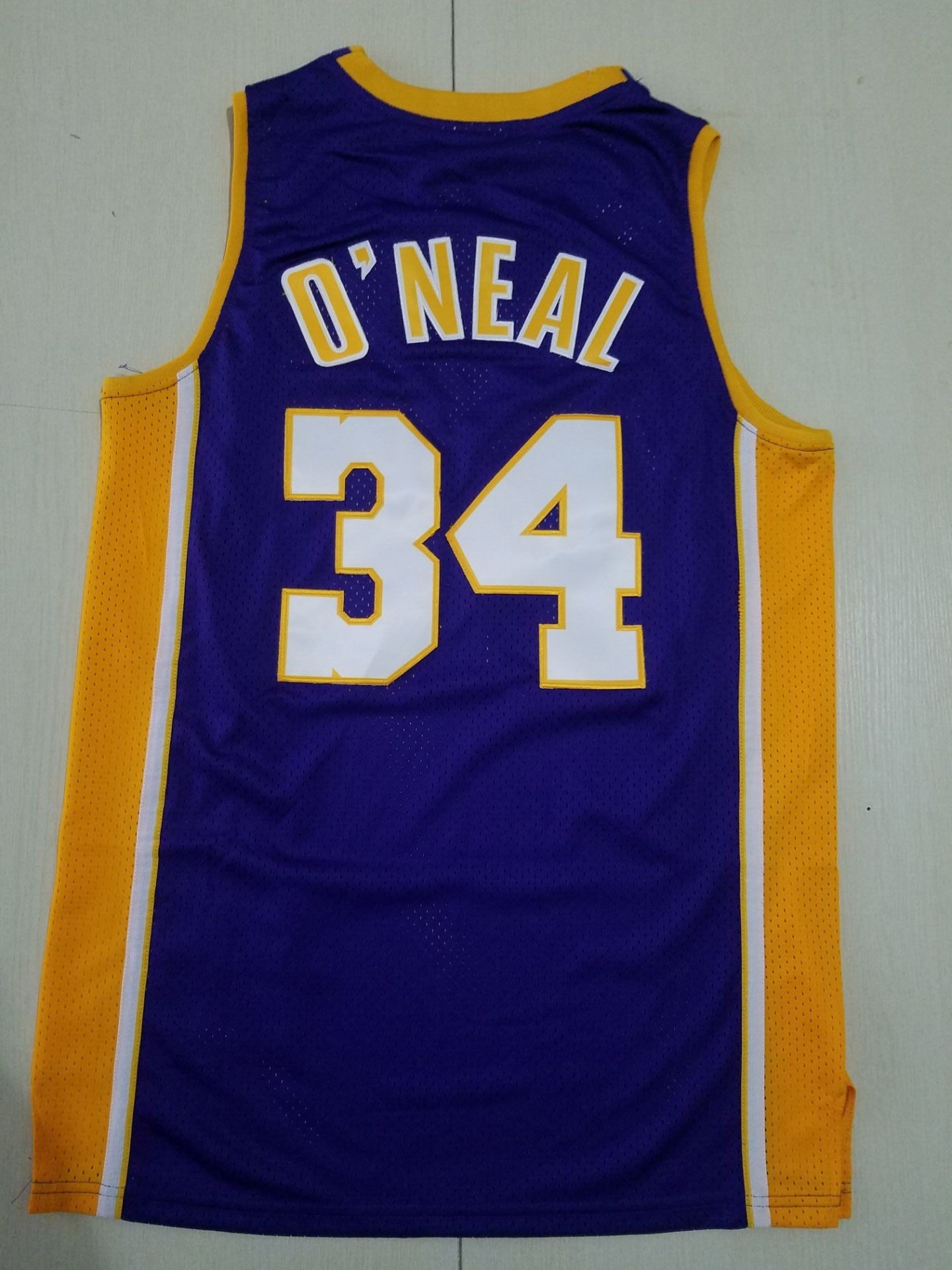 Men's Los Angeles Lakers Shaquille O'Neal #34 Purple 1999-00 Classics Jersey