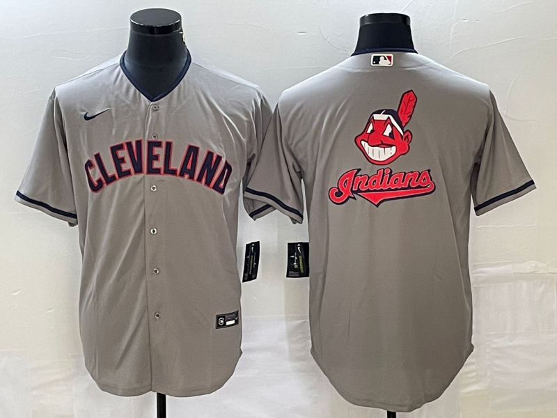 Men's Cleveland Guardians Gray Road Authentic Team Jersey