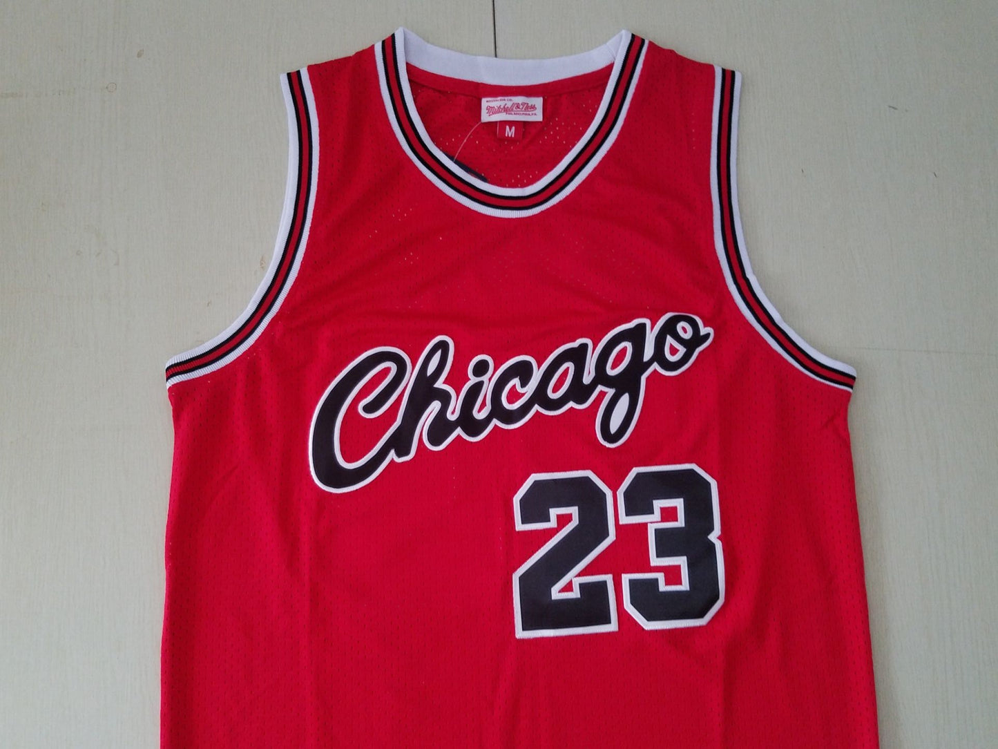 Men's Chicago Bulls Michael Jordan Red 1984-85 Hardwood Classics Jersey