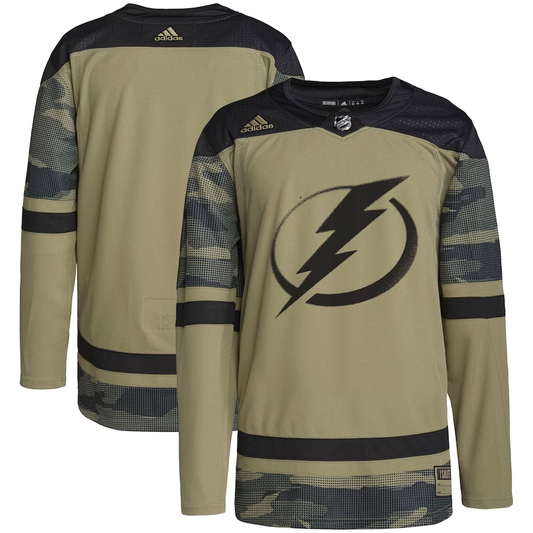 Men's Tampa Bay Lightning Camo Military Appreciation Team Authentic Blank Jersey