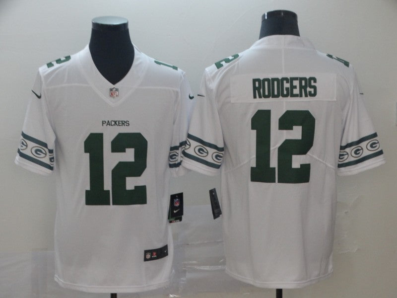 Men's Green Bay Packers Aaron Rodgers #12 White Game Player Jersey