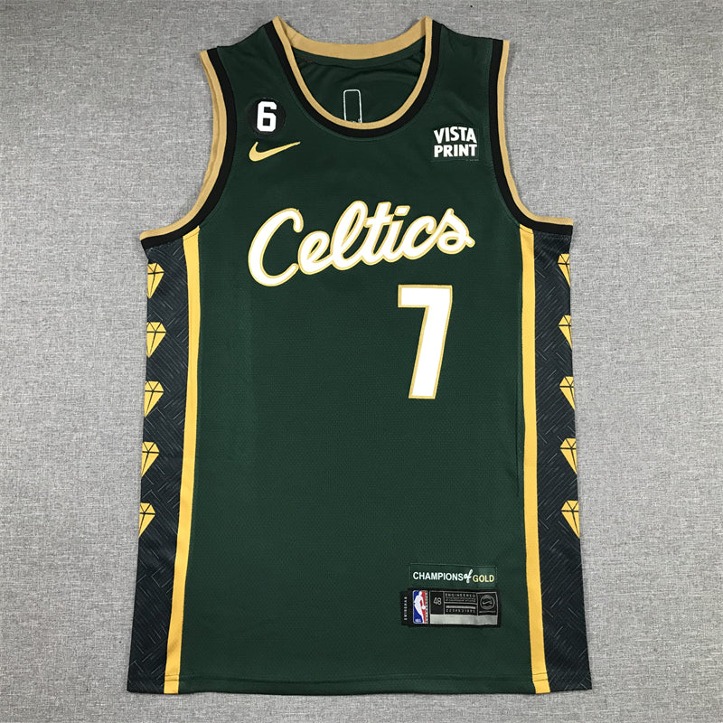 Men's Boston Celtics Jaylen Brown Nike Kelly Green 2022/23 Swingman Jersey - City Edition