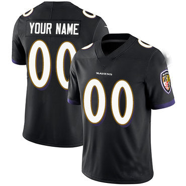 Custom Baltimore Ravens Black Vapor Untouchable Player Limited Jersey American jersey Stitched American Football Jerseys