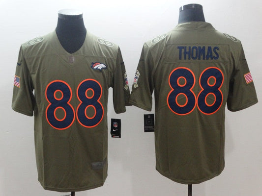 Men's Denver Broncos Demaryius Thomas #88 Brown Game Jersey