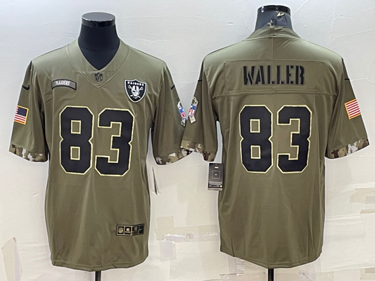 Men's Las Vegas Raiders Darren Waller #83 Olive 2022 Salute To Service Limited Jersey