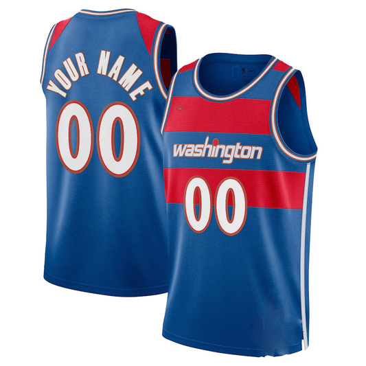 Men's Washington Wizards Royal Swingman Custom Jersey - City Edition