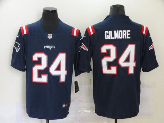 Men's New England Patriots Stephon Gilmore #24 Navy Game Jersey