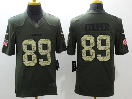 Men's Las Vegas Raiders Amari Cooper #89 Army Green Game Jersey