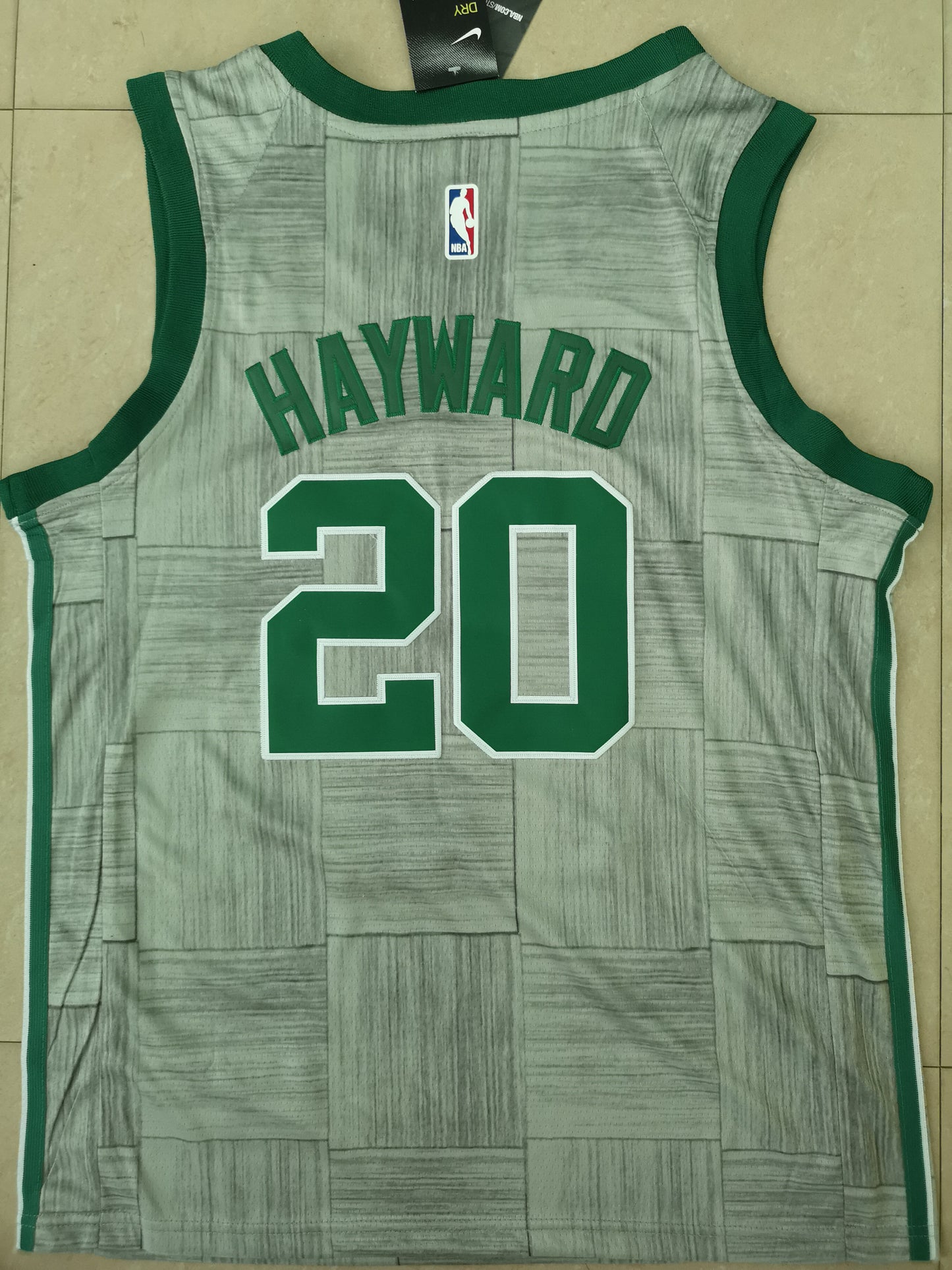 Men's Boston Celtics Gordon Hayward #20 NBA Gray Replica Jersey