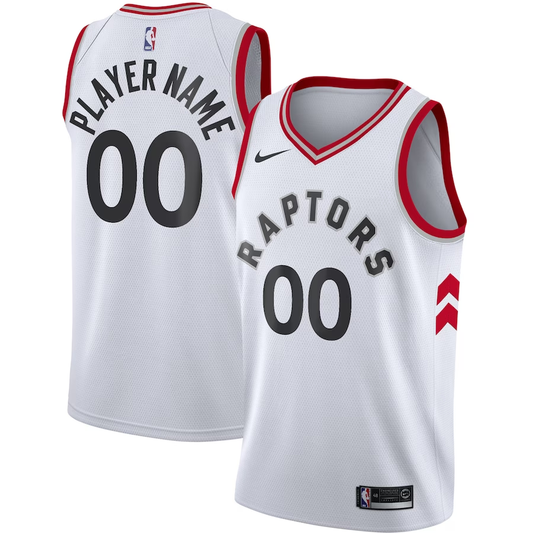 Men's Toronto Raptors White 2020/21 Swingman Custom Jersey - Association Edition