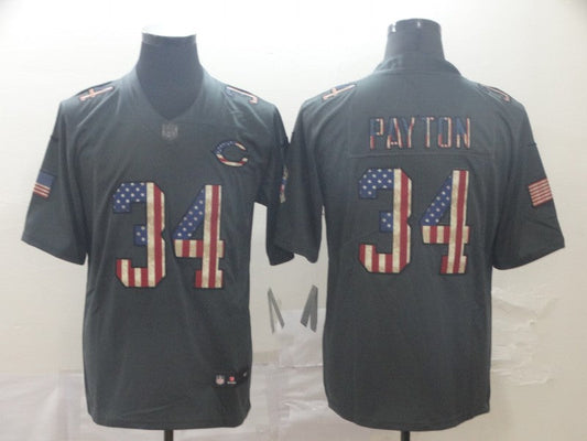 Men's Chicago Bears #34 Walter Payton Black Game Jersey