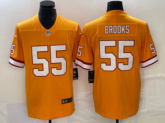 Men's Tampa Bay Buccaneers Derrick Brooks #55 Orange Throwback Game Jersey