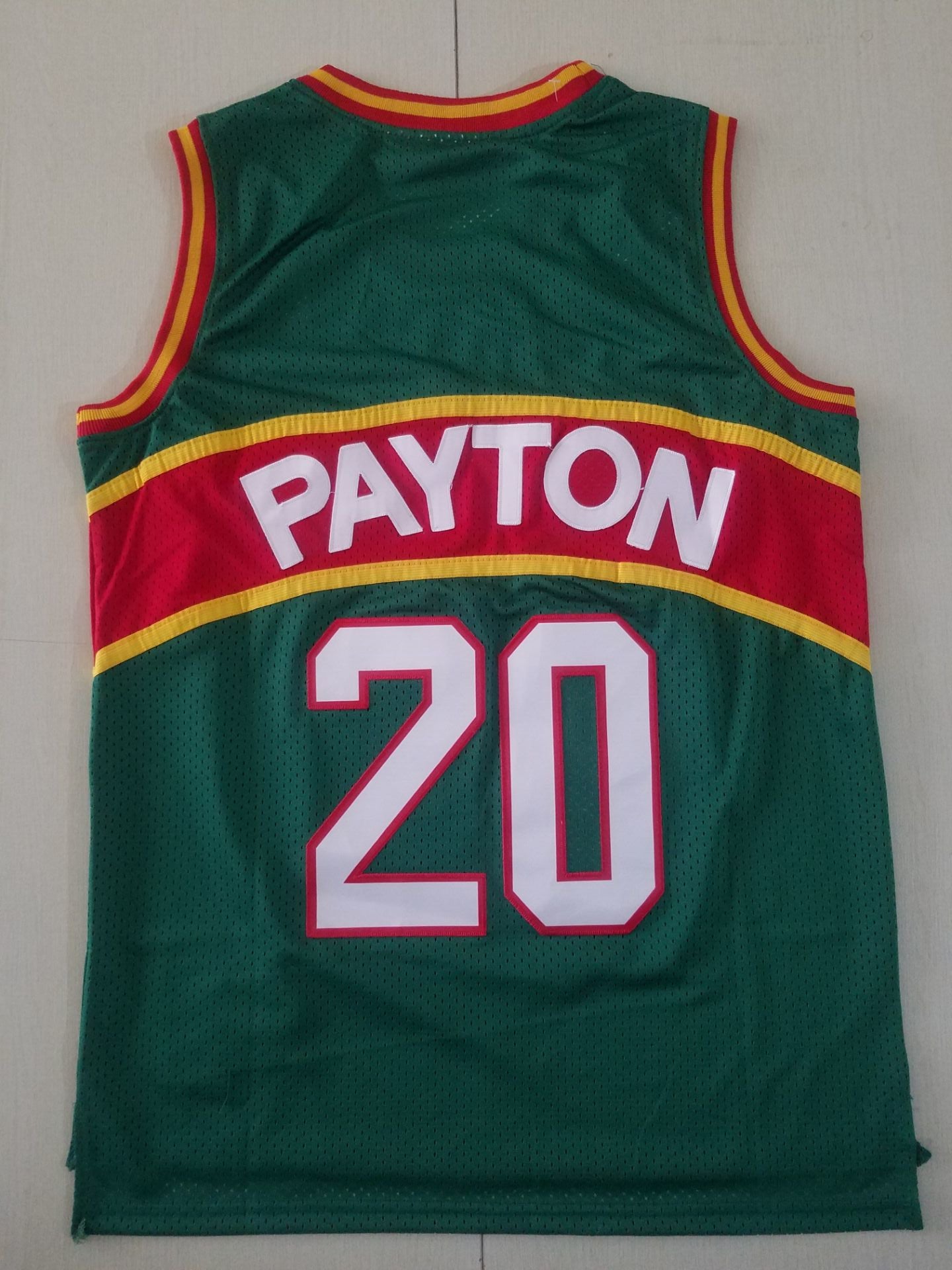 Men's Seattle Supersonics Gary Payton #20 Green Throwback Swingman Jersey