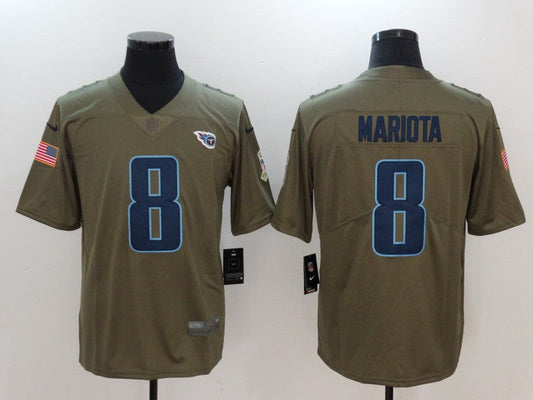 Men's Tennessee Titans Marcus Mariota #8 Brown Player Game Jersey