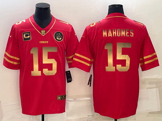 Men's Kansas City Chiefs Patrick Mahomes #15 Red Player Game Jersey