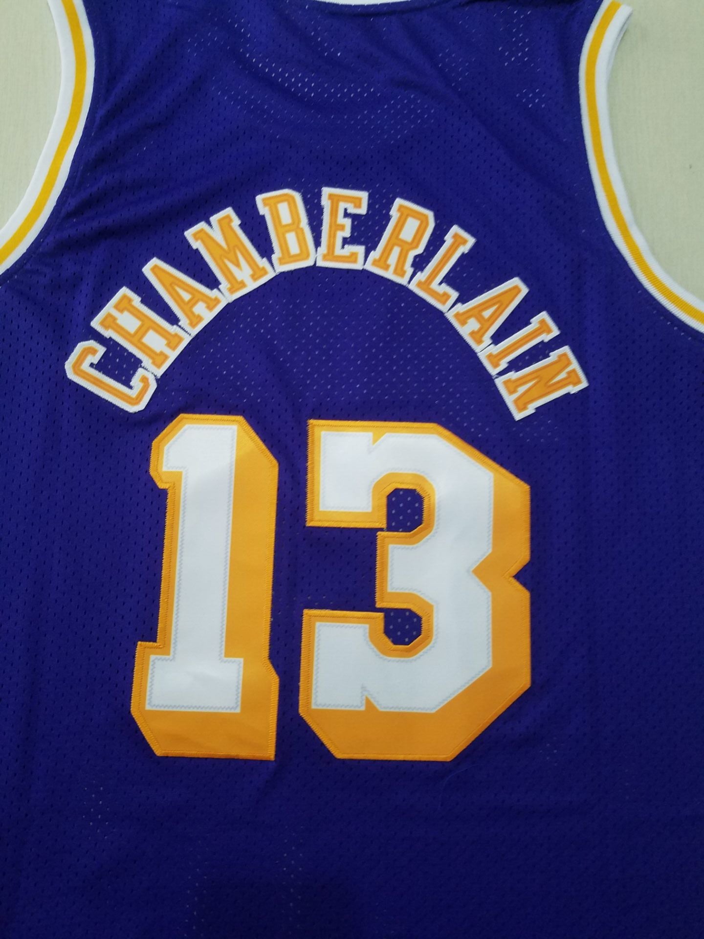 Men's Los Angeles Lakers Wilt Chamberlain #13 NBA Swingman Jersey - Retro Purple