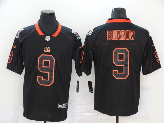 Men's Cincinnati Bengals Joe Burrow #9 Black Team Game Jersey