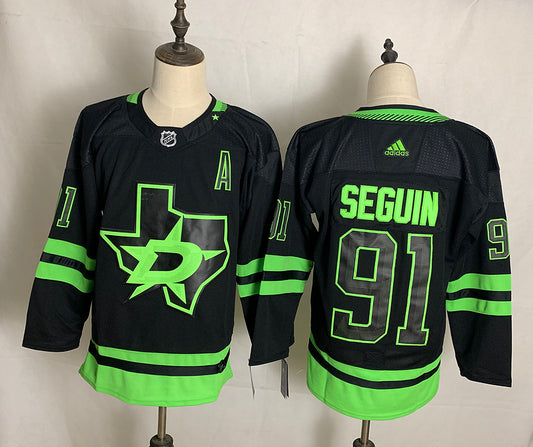 Men's Dallas Stars Tyler Seguin #91 Black Alternate Primegreen Authentic Pro Player Jersey