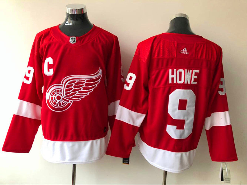 Men's Detroit Red Wings Gordie Howe #9 Red Breakaway Player Jersey