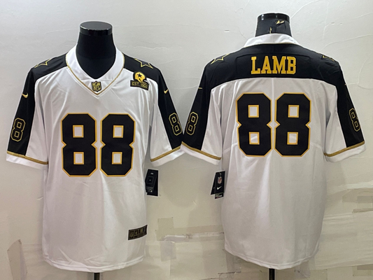 Men's Dallas Cowboys CeeDee Lamb #88 White Player Jersey