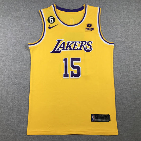 Men's Los Angeles Lakers Austin Reaves #15 Gold 2022/23 Swingman Jersey - Icon Edition