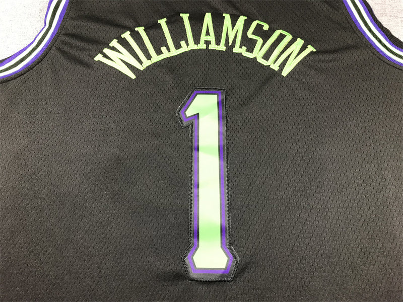 Men's New Orleans Pelicans Zion Williamson #1 Black 2023/24 Swingman Jersey - City Edition