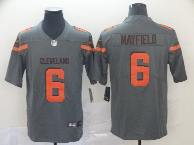 Men's Cleveland Browns Baker Mayfield Gray Inverted Legend Jersey