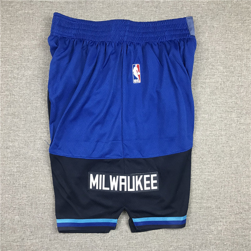 Men's Milwaukee Bucks Blue/Navy City Edition Basketball Shorts