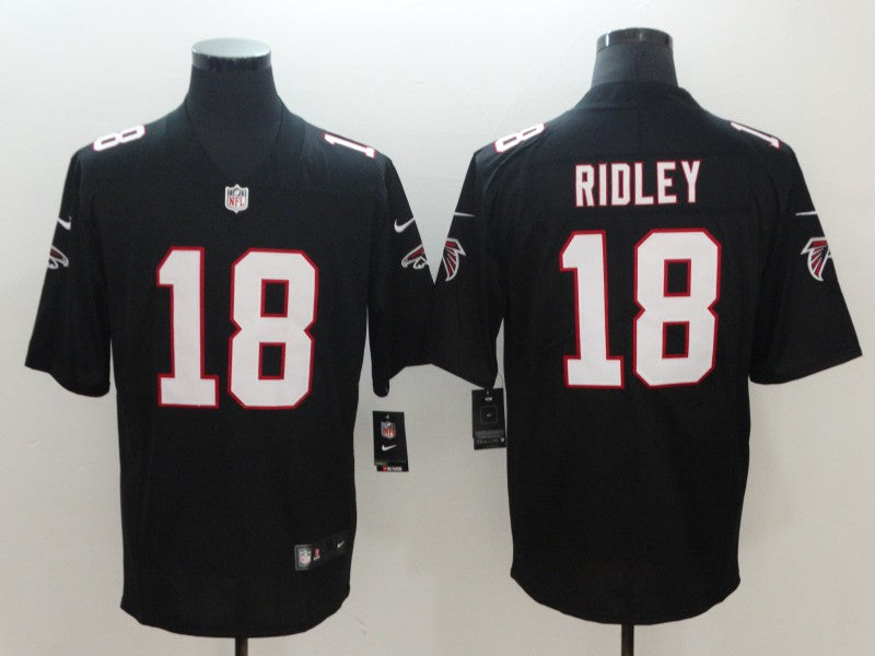 Men's Atlanta Falcons Calvin Ridley #18 Black Game Jersey