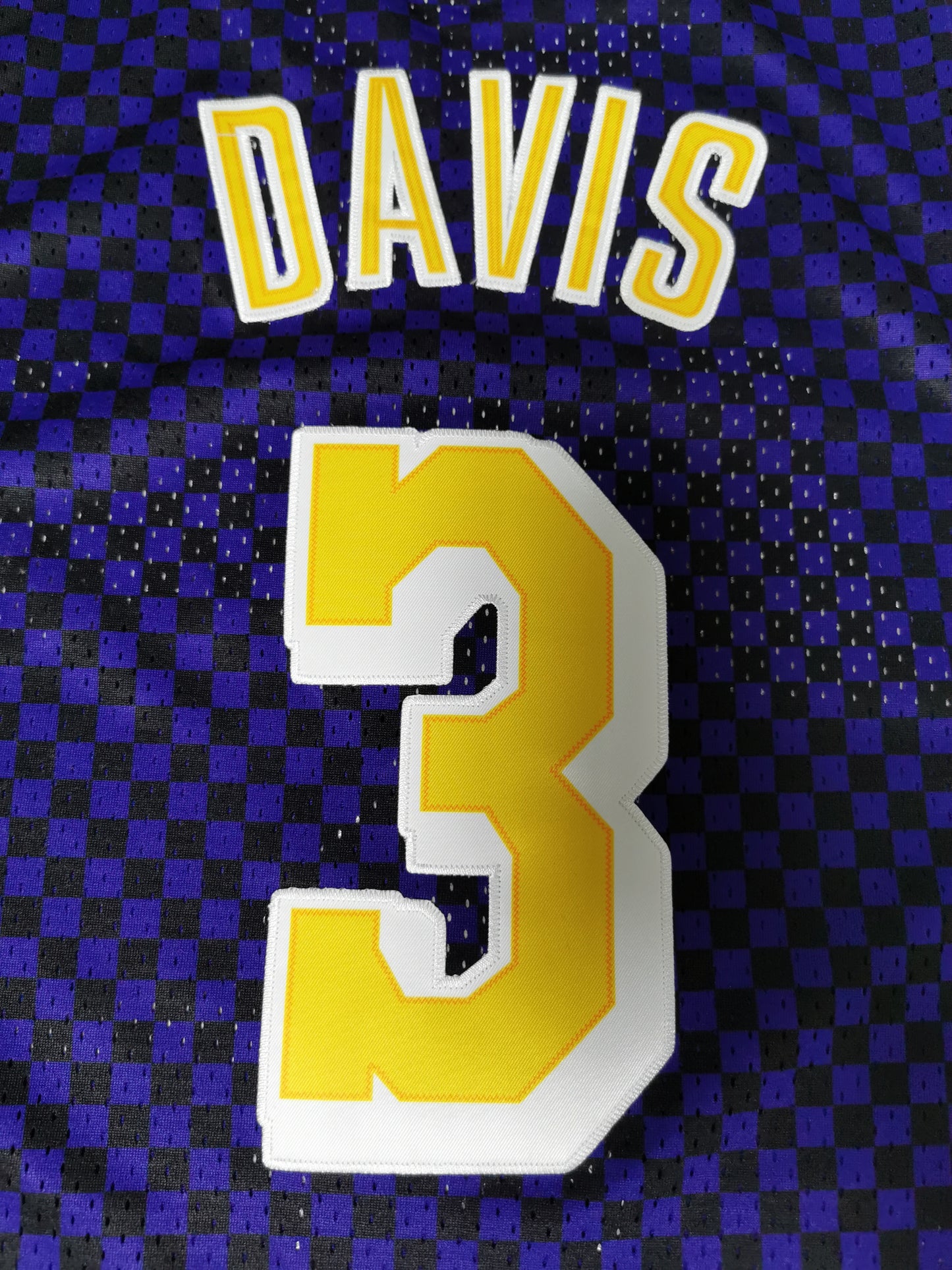 Men's Los Angeles Lakers Anthony Davis Retro Purple #3 NBA Swingman Jersey