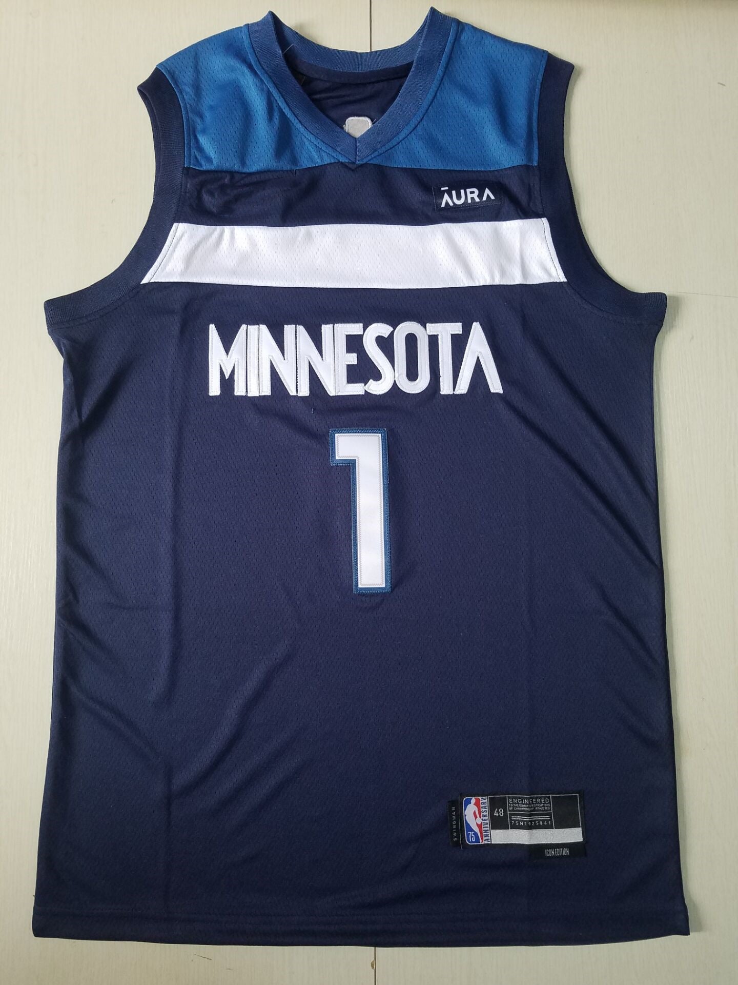 Men's Minnesota Timberwolves Anthony Edwards Navy 2021/22 Swingman Jersey