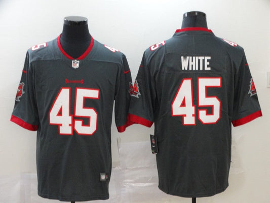 Men's Tampa Bay Buccaneers Devin White #45 Gray Game Jersey