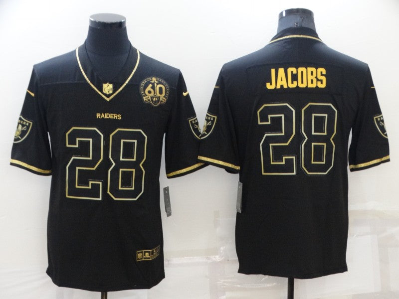 Men's Las Vegas Raiders Josh Jacobs Black Player Game Jersey