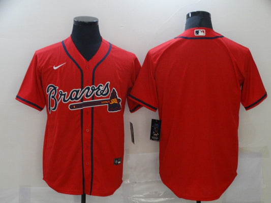 Men's Atlanta Braves Red Replica Blank Jersey