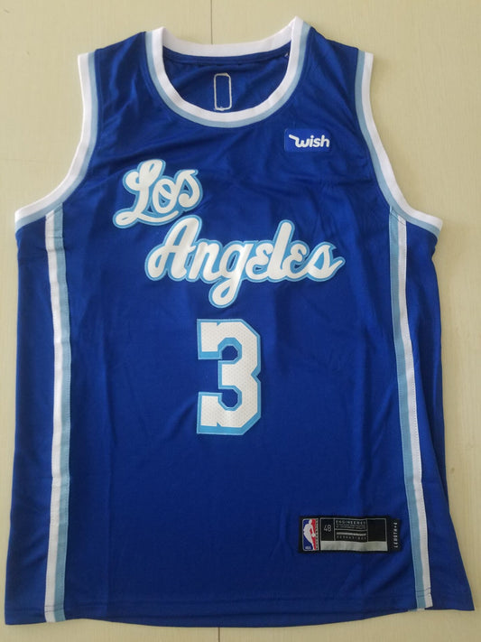 Men's Los Angeles Lakers Anthony Davis Blue #3 NBA Swingman Jersey