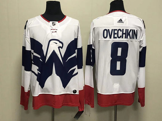 Men's Washington Capitals Alex Ovechkin #8 White Home Breakaway Player Game Jersey