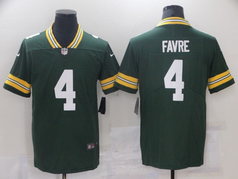 Men's Green Bay Packers Brett Favre #4 Green Game Player Jersey