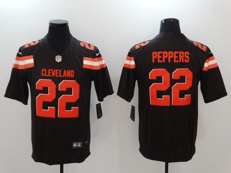 Men's Cleveland Browns Jabrill Peppers #22 Brown Game Jersey