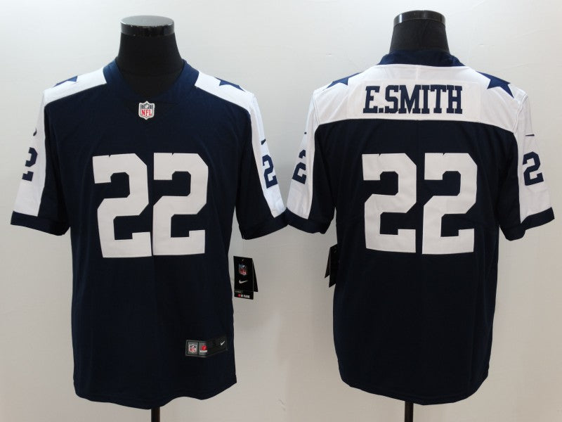 Men's Dallas Cowboys Emmitt Smith #22 Navy Alternate Fashion Game Jersey