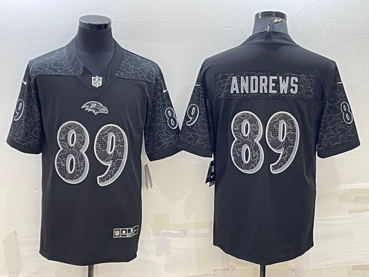 Men's Baltimore Ravens Mark Andrews #89 Black RFLCTV Limited Jersey