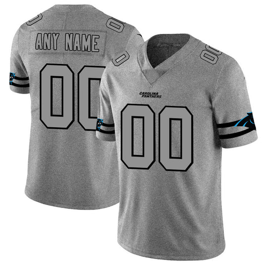 Custom Carolina Panthers 2019 Gray Gridiron Gray Vapor Untouchable Limited Jersey American Jerseys Stitched Jersey Football Jerseys