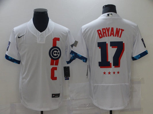 Men's Chicago Cubs Kris Bryant #17 White All Star Player Jersey