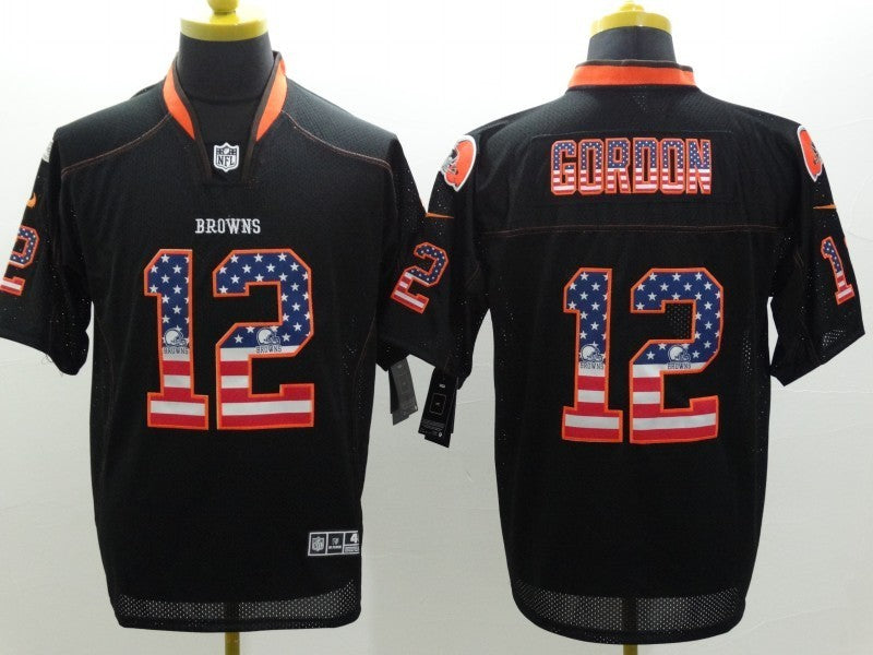 Men's Cleveland Browns Josh Gordon #12 Black Game Jersey