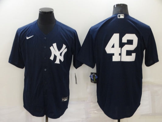 Men's New York Yankees Mariano Rivera #42 Navy Replica Player Name Jersey