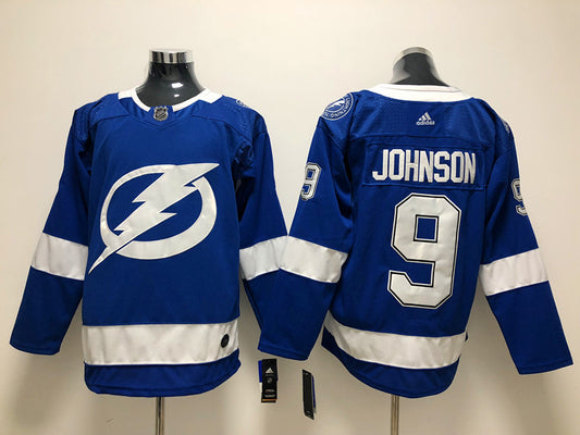 Men's Tampa Bay Lightning Tyler Johnson #9 Blue Player Jersey