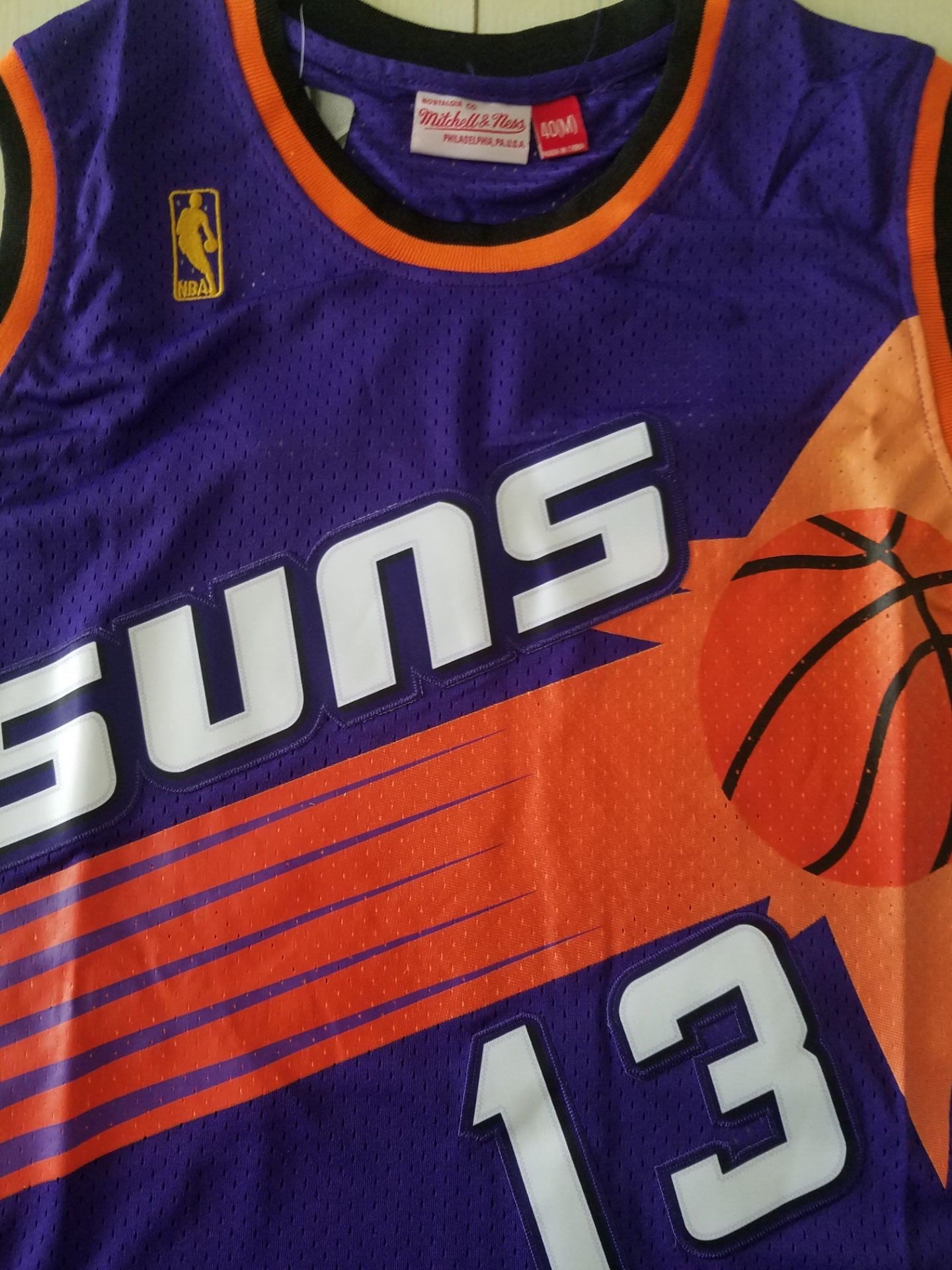 Men's Phoenix Suns Steve Nash #13 Purple 1996-97 Throwback Stitched Jersey