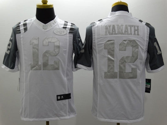 Men's New York Jets Joe Namath #12 White Game Player Jersey